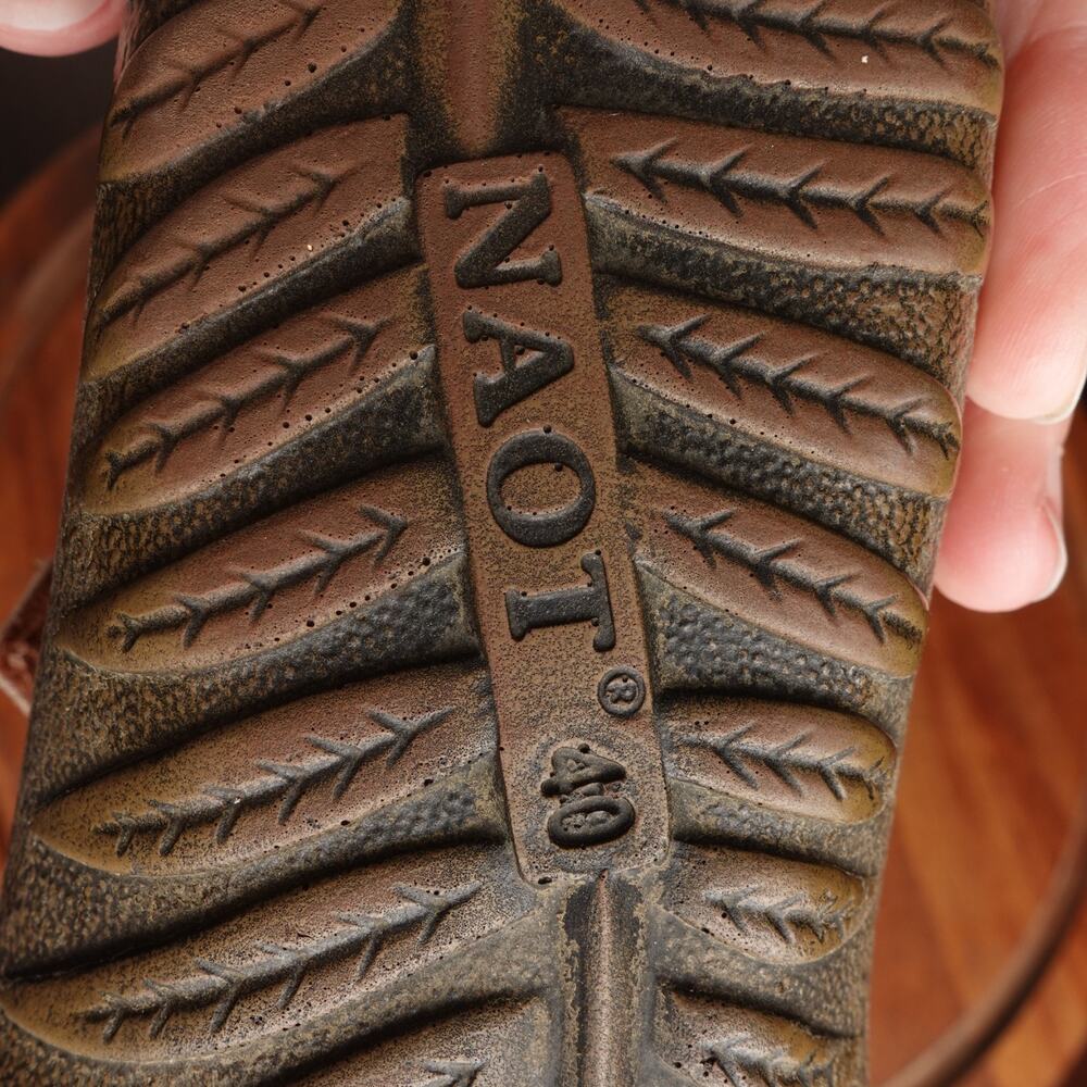 Naot Shoes WMS SZ EU 40 US 9 Brown Arataki Leather Slingback Comfort Flat Shoes - Picture 15 of 15